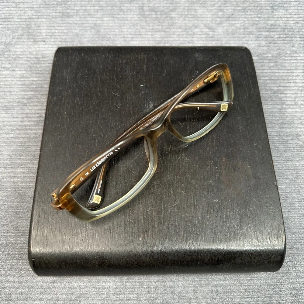 Liz Claiborne L393 0JKK‎ Brown Ombre Rectangular Y2k Eyeglasses Frames 130mm